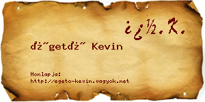 Égető Kevin névjegykártya